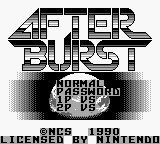 After Burst title screen for GameBoy